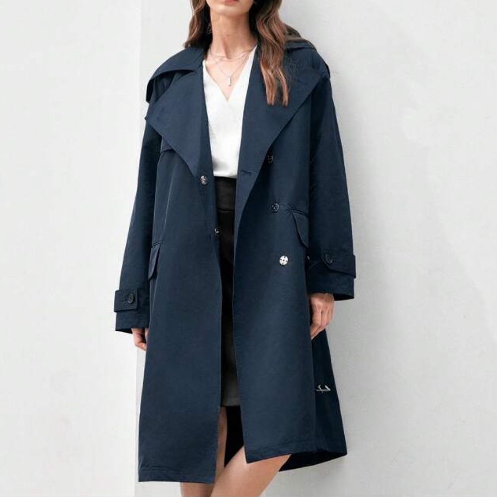 New Snap and Style Ladies' Lapel Windbreaker Jacket - Picture 3 of 9